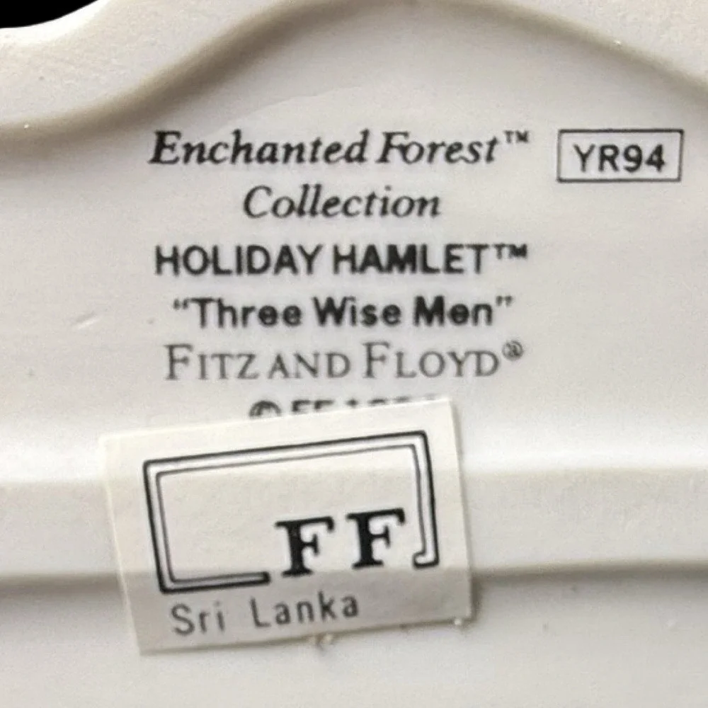 Fitz & Floyd Enchanted Forest Holiday Hamlet Three Wise Men Figurine 1994